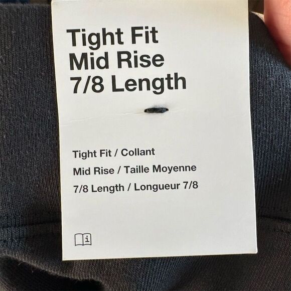 Nike Women's Mid Rise 7/8 Black Leggings Size S Tight Fit Activewear - Picture 4 of 5